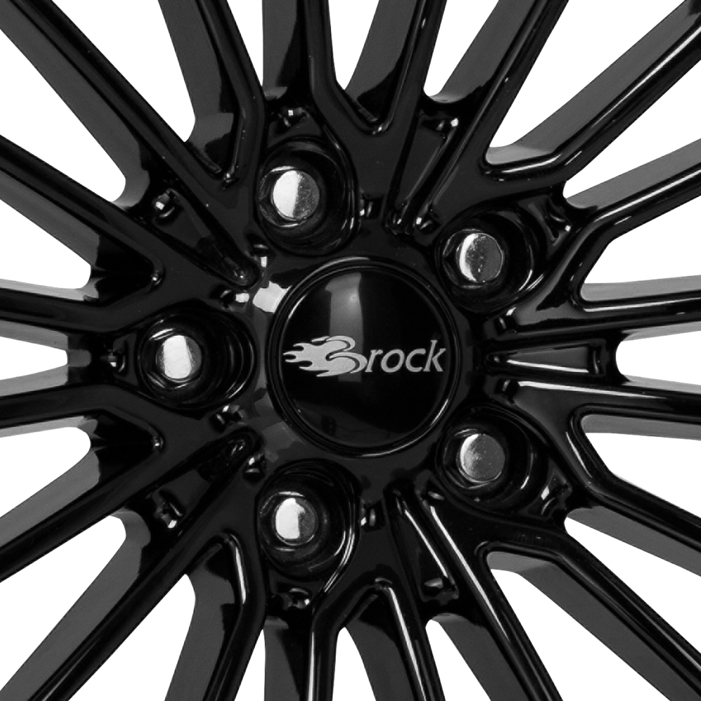 18 Inch Brock B24 Gloss Black Alloy Wheels