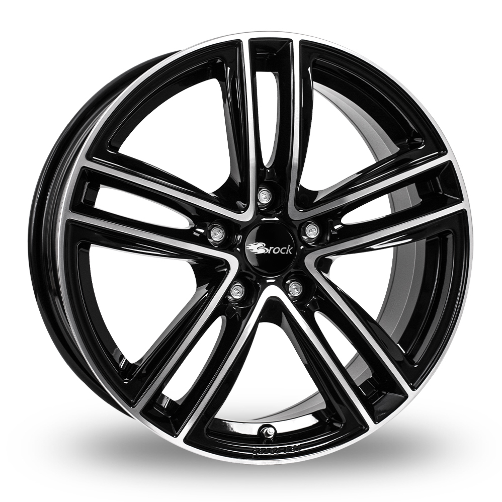 19 Inch RC Design RC27 Gloss Black Polished Face Alloy Wheels