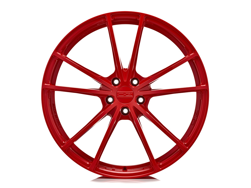 19 Inch Front & 20 Inch Rear OZ Racing Forged Zeus Red Alloy Wheels