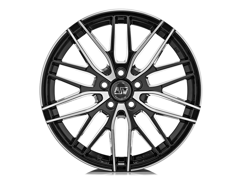 18 Inch MSW (by OZ) 72 Black Polished Alloy Wheels
